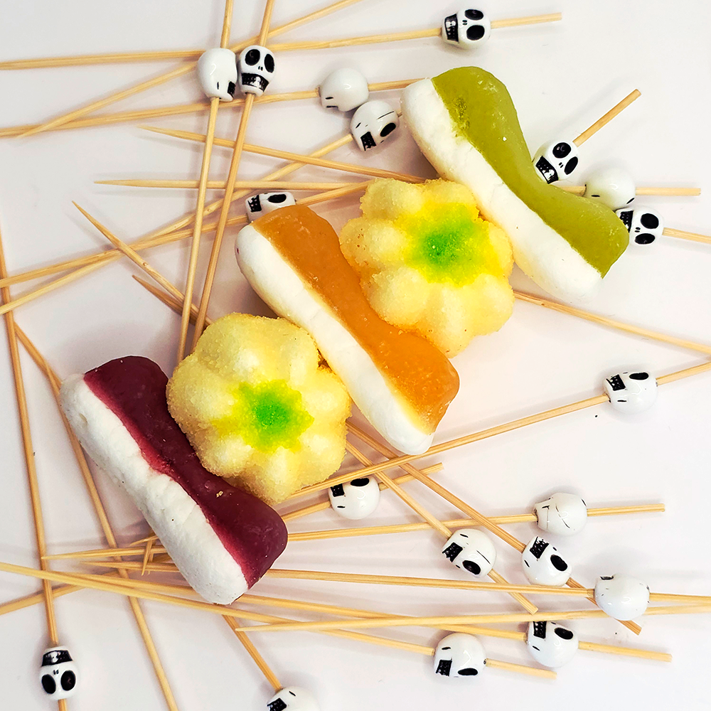 Bonbons halloween citrouille os
