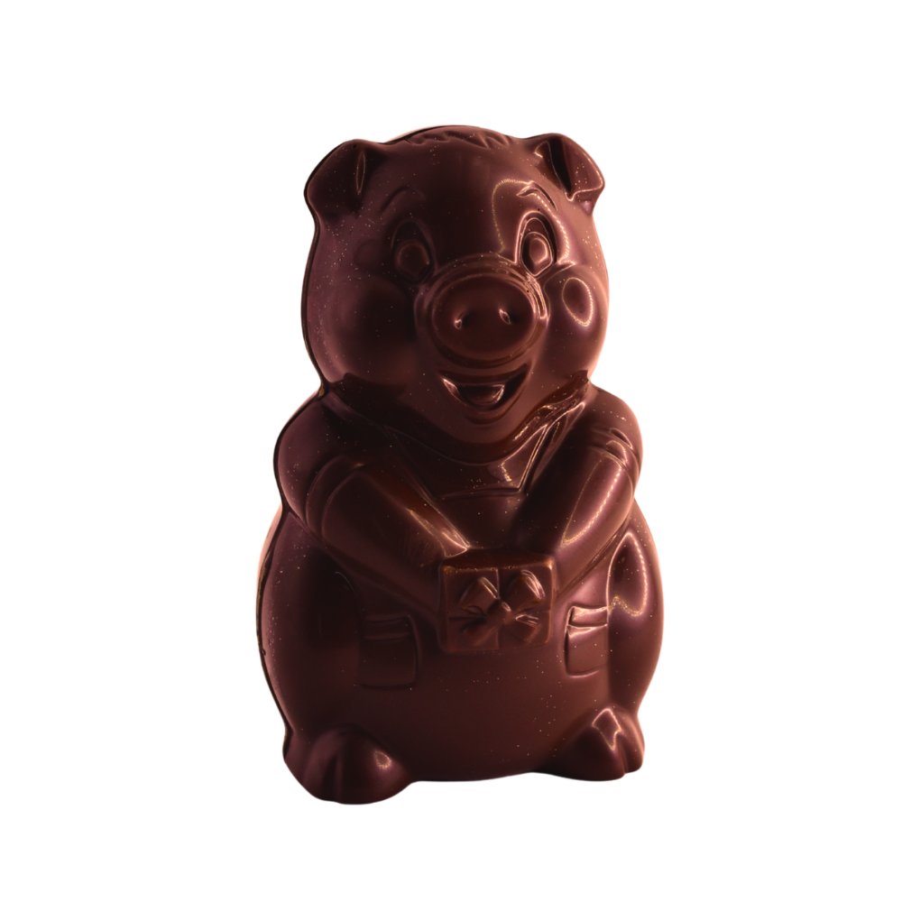paques chocolat noir guimauve cochon